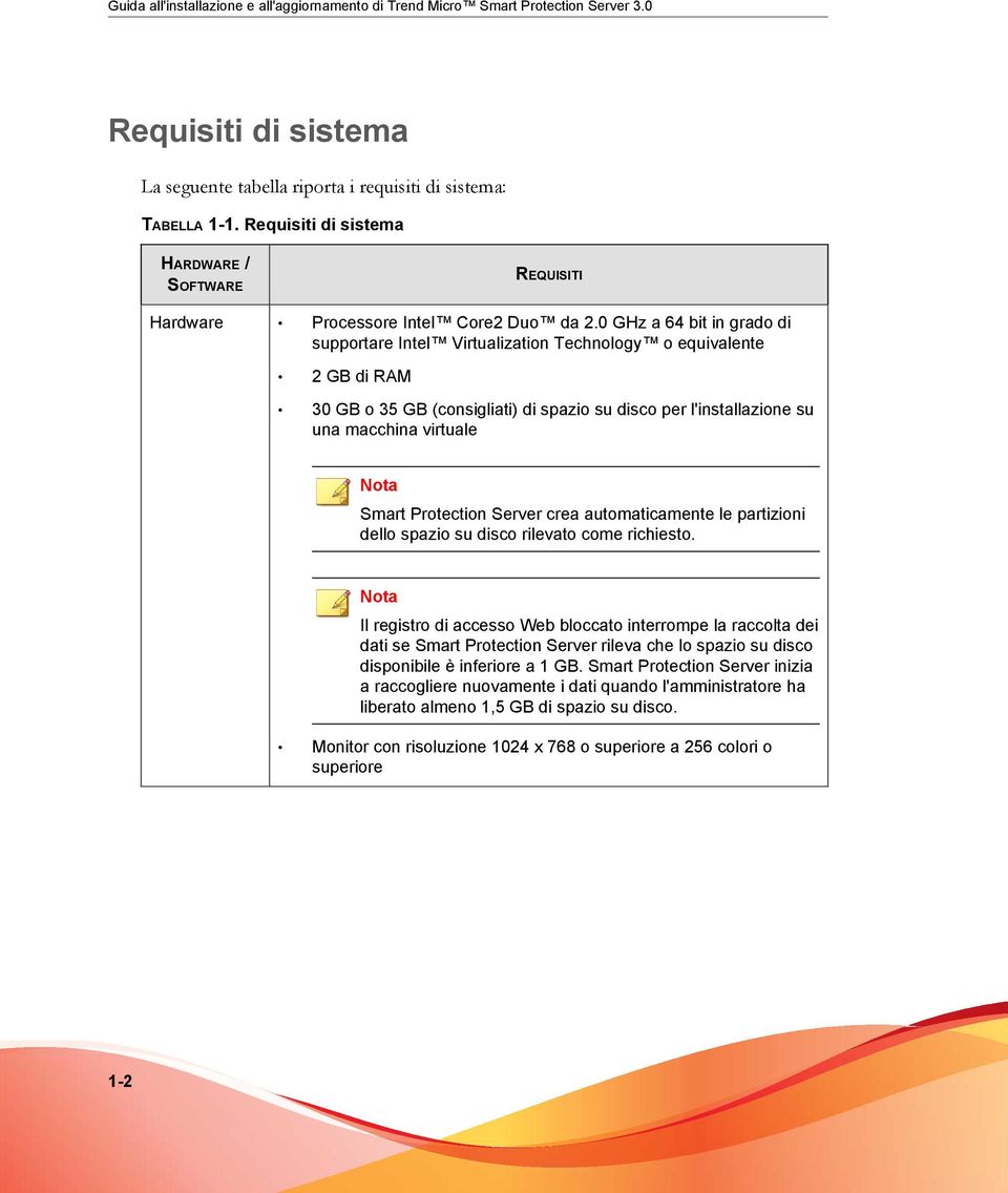 0 GHz a 64 bit in grado di supportare Intel Virtualization Technology o equivalente 2 GB di RAM 30 GB o 35 GB (consigliati) di spazio su disco per l'installazione su una macchina virtuale Nota Smart