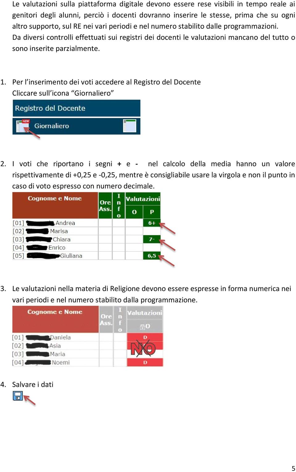 Per l inserimento dei voti accedere al Registro del Docente Cliccare sull icona Giornaliero 2.