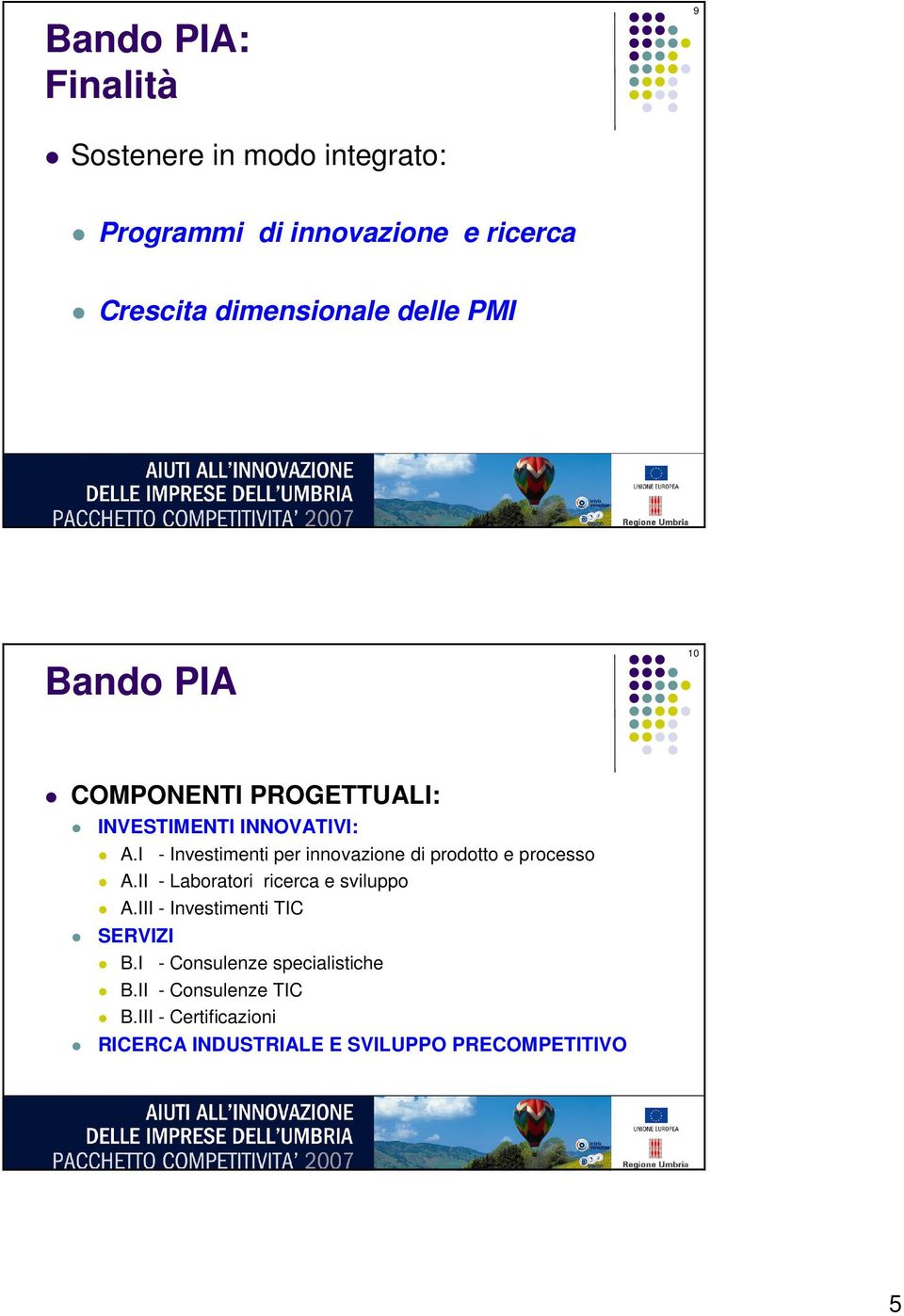 I - Investimenti per innovazione di prodotto e processo A.II - Laboratori ricerca e sviluppo A.