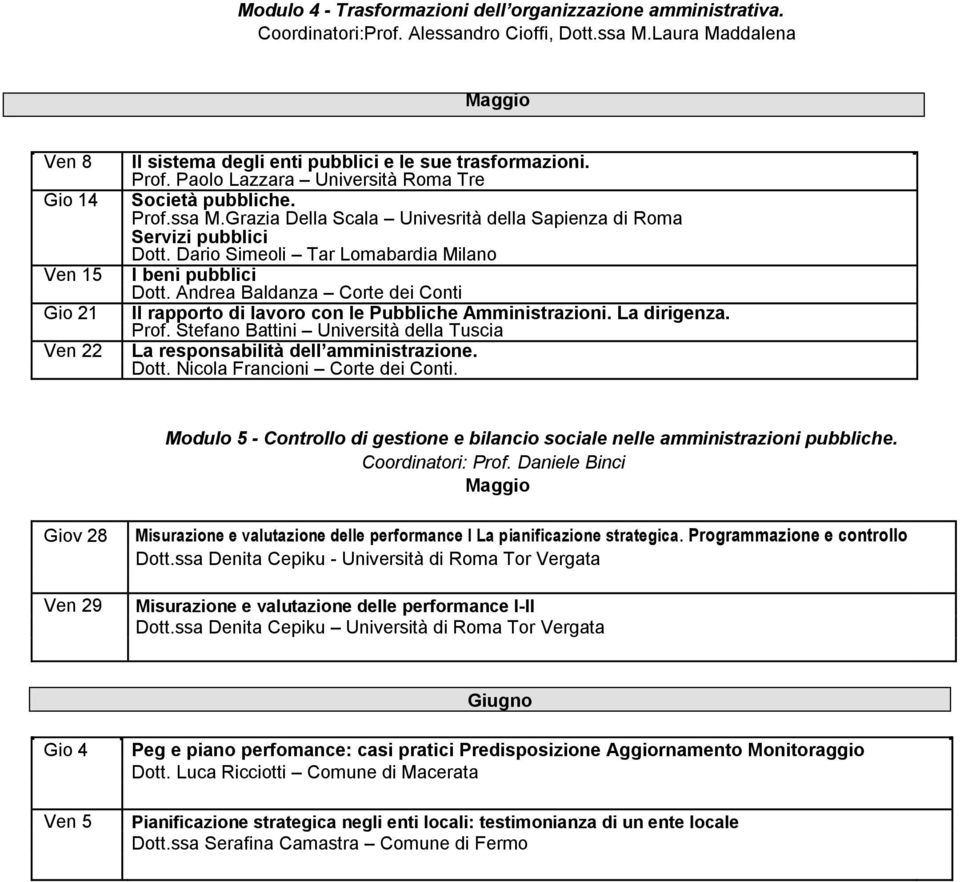 Grazia Della Scala Univesrità della Sapienza di Roma Servizi pubblici Dott. Dario Simeoli Tar Lomabardia Milano I beni pubblici Dott.