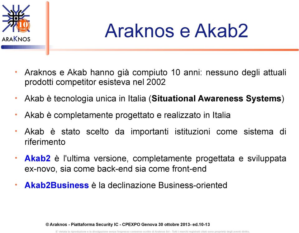 Italia Akab è stato scelto da importanti istituzioni come sistema di riferimento Akab2 è l'ultima versione,