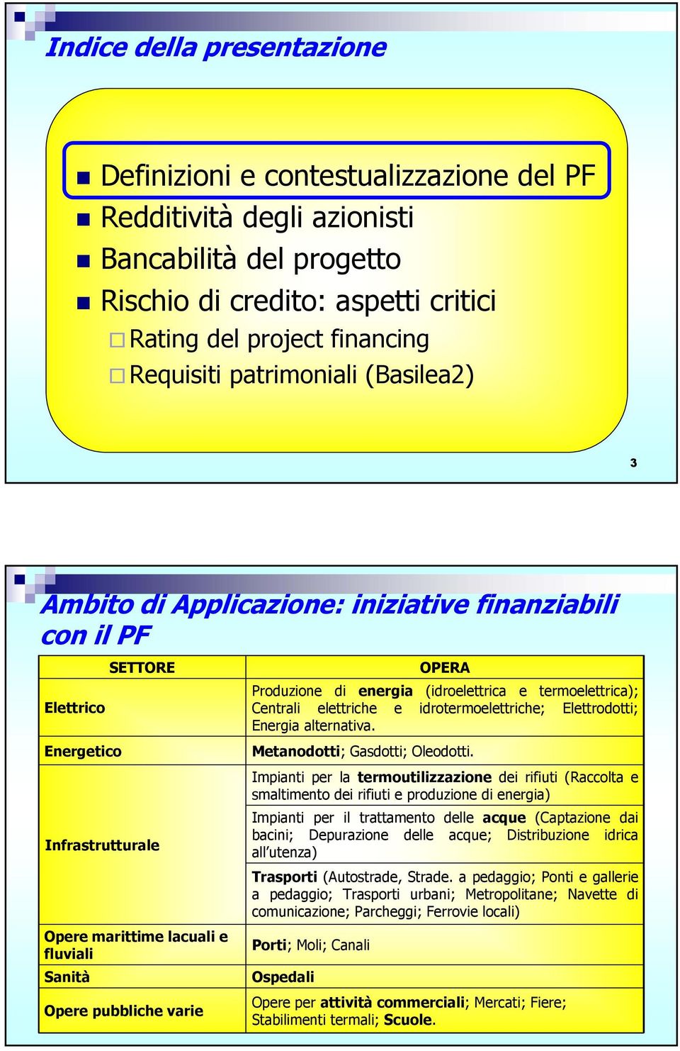 Produzione di energia (idroelettrica e termoelettrica); Centrali elettriche e idrotermoelettriche; Elettrodotti; Energia alternativa. Metanodotti; Gasdotti; Oleodotti.