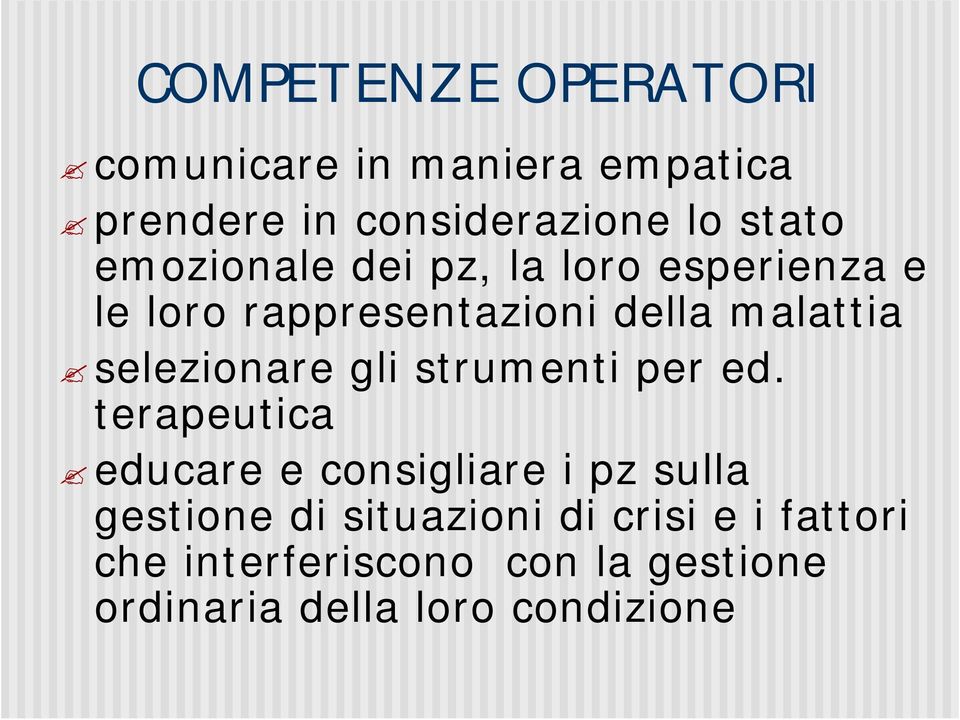 selezionare gli strumenti per ed.