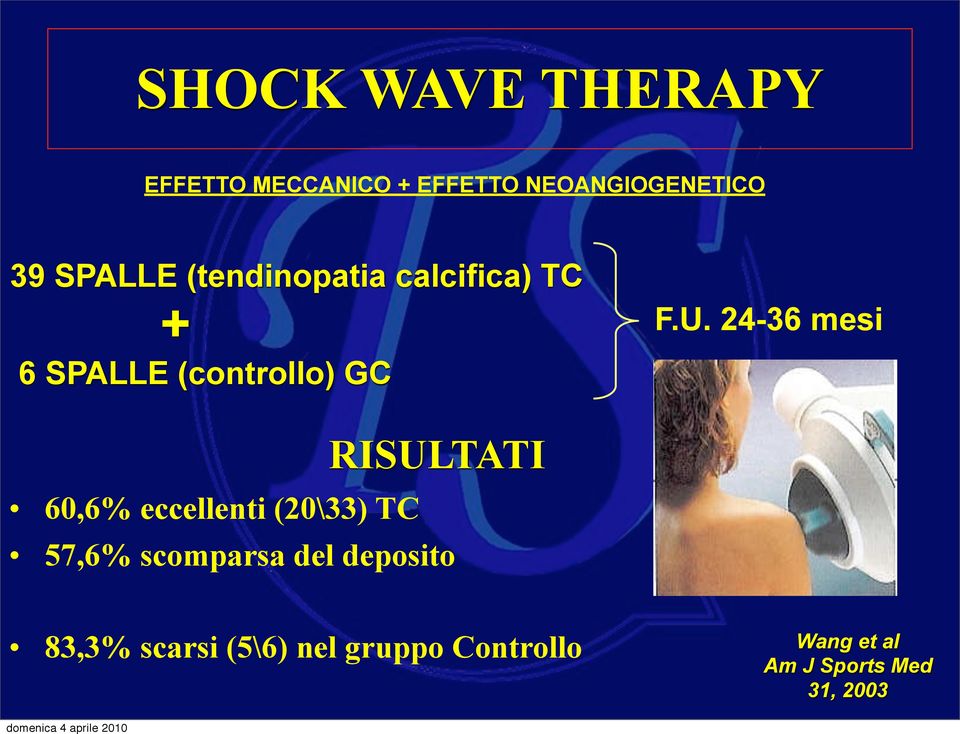 24-36 mesi 60,6% eccellenti (20\33) TC RISULTATI 57,6% scomparsa del