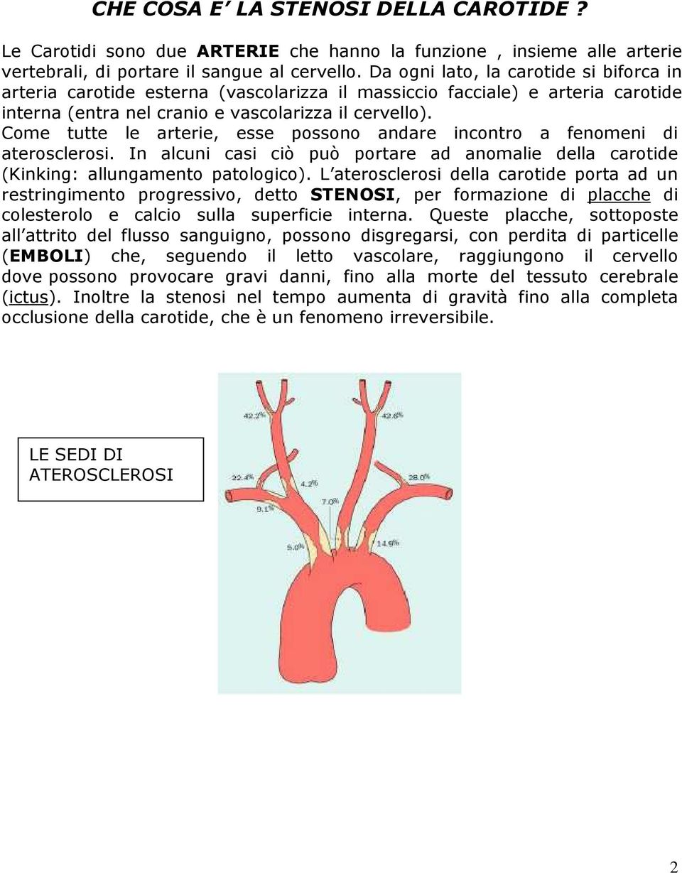 Come tutte le arterie, esse possono andare incontro a fenomeni di aterosclerosi. In alcuni casi ciò può portare ad anomalie della carotide (Kinking: allungamento patologico).