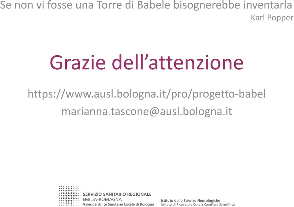 dell attenzione https://www.ausl.bologna.