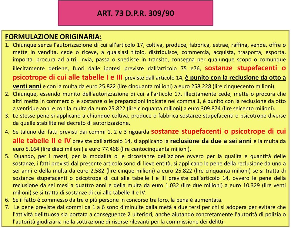 acquista, trasporta, esporta, importa, procura ad altri, invia, passa o spedisce in transito, consegna per qualunque scopo o comunque illecitamente detiene, fuori dalle ipotesi previste dall'articolo