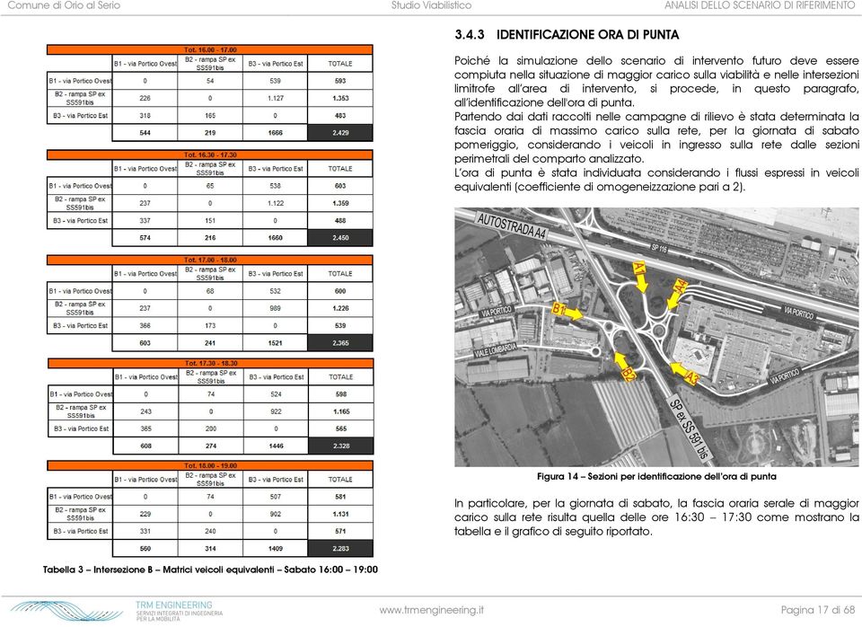 area di intervento, si procede, in questo paragrafo, all identificazione dell'ora di punta.