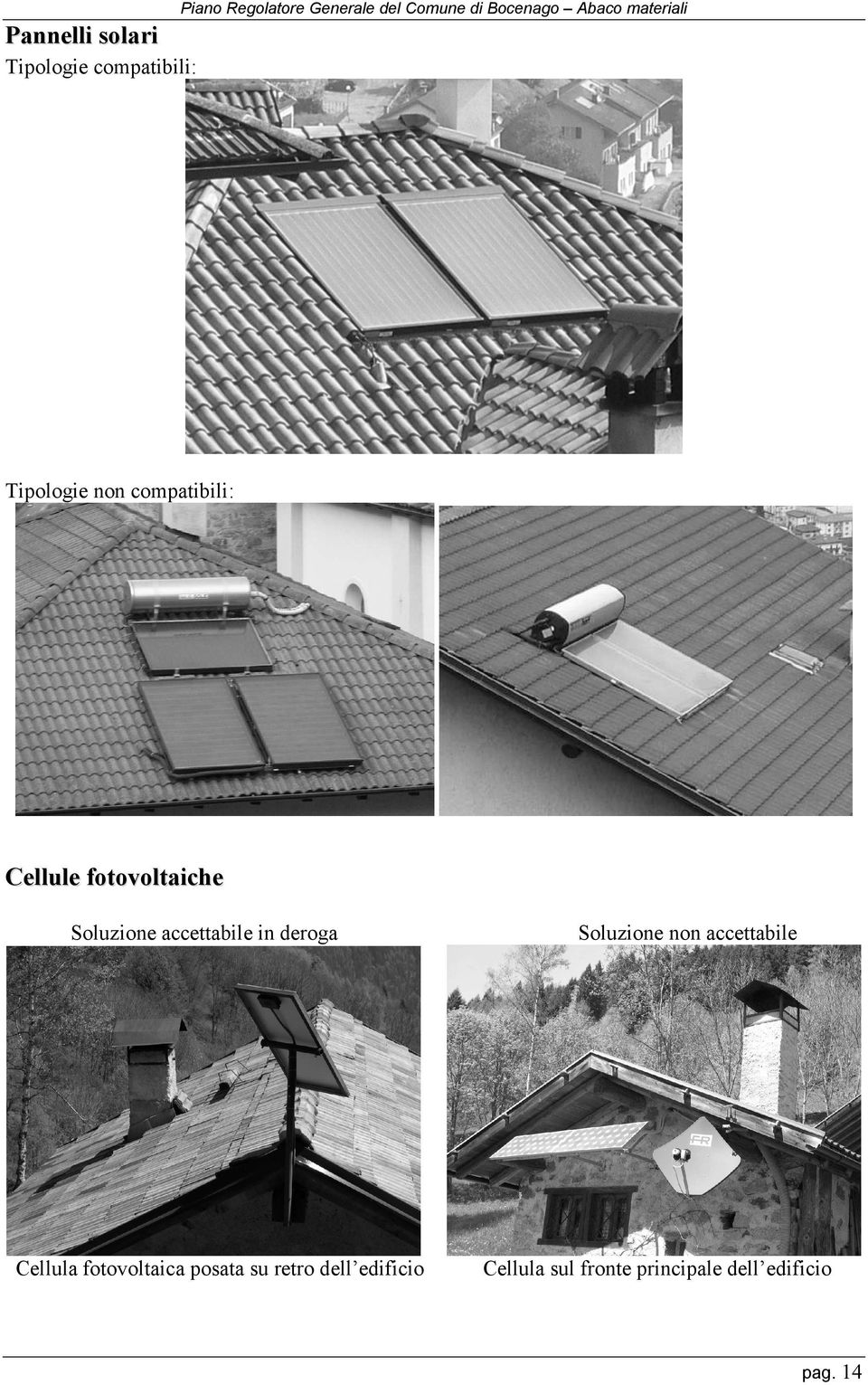 deroga Cellula fotovoltaica posata su retro dell edificio