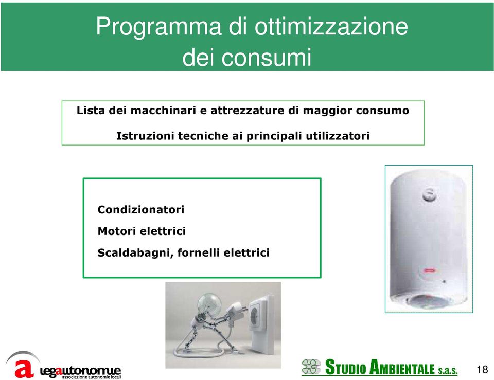 Istruzioni tecniche ai principali utilizzatori