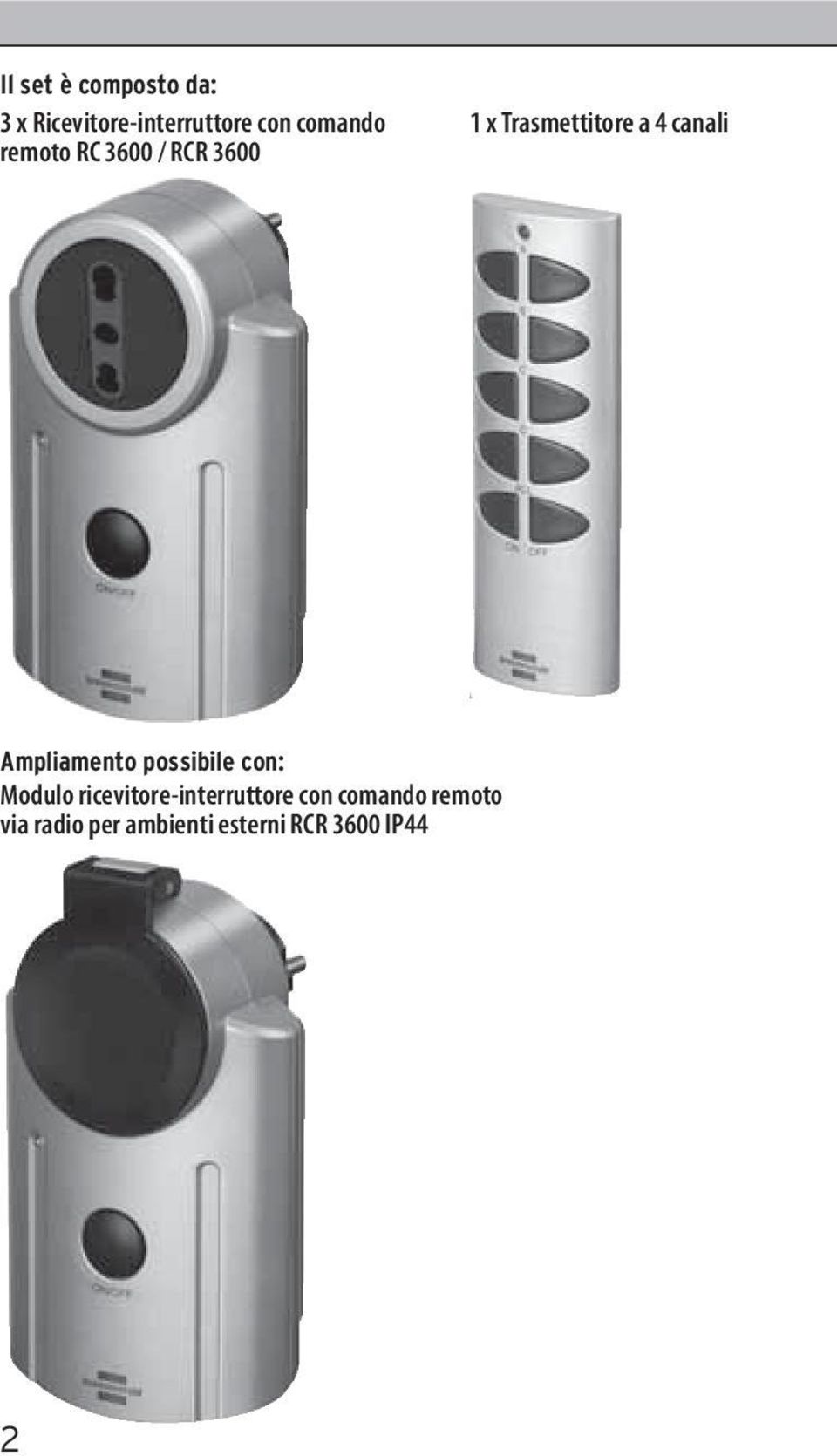 canali Ampliamento possibile con: Modulo