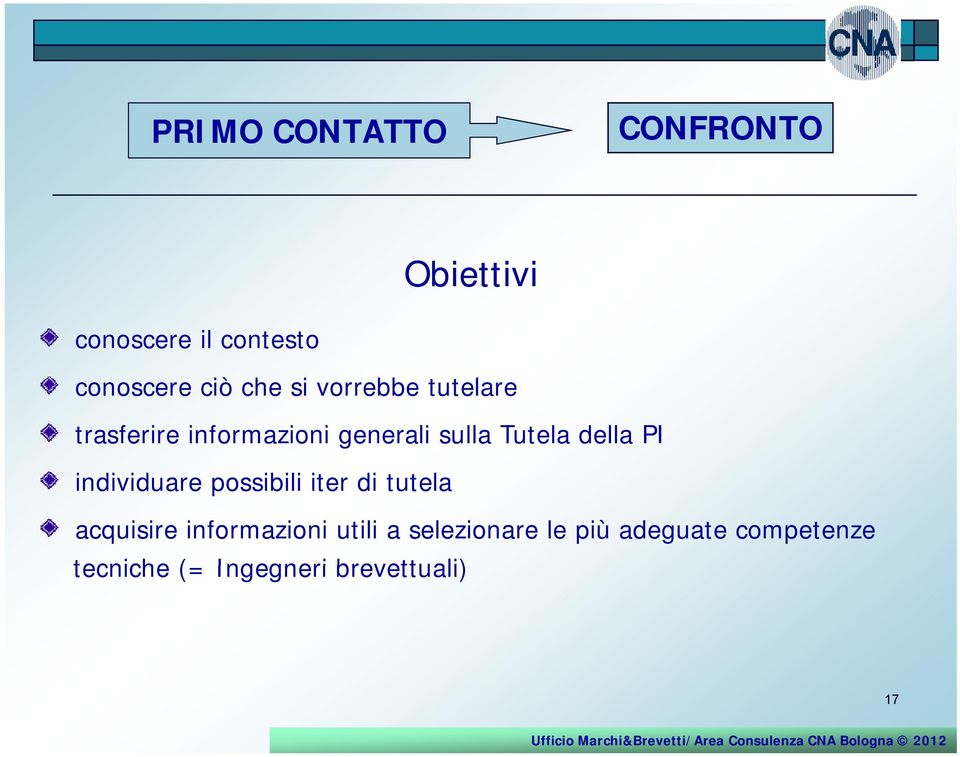 PI individuare id possibili iter di tutela acquisire informazioni utili a