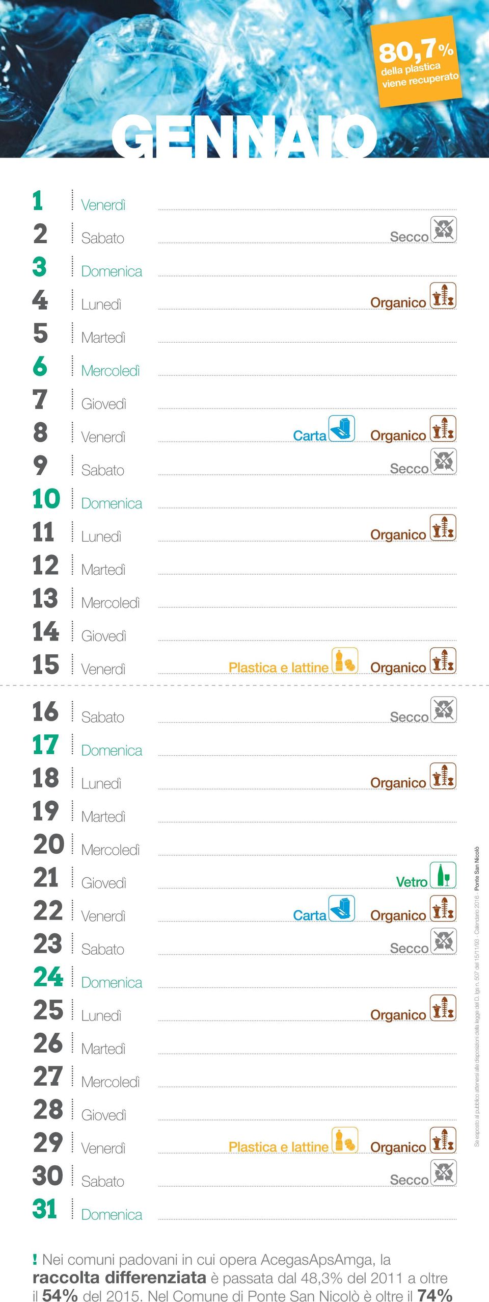 0 del // - Calendario 0 - Ponte San Nicolò!