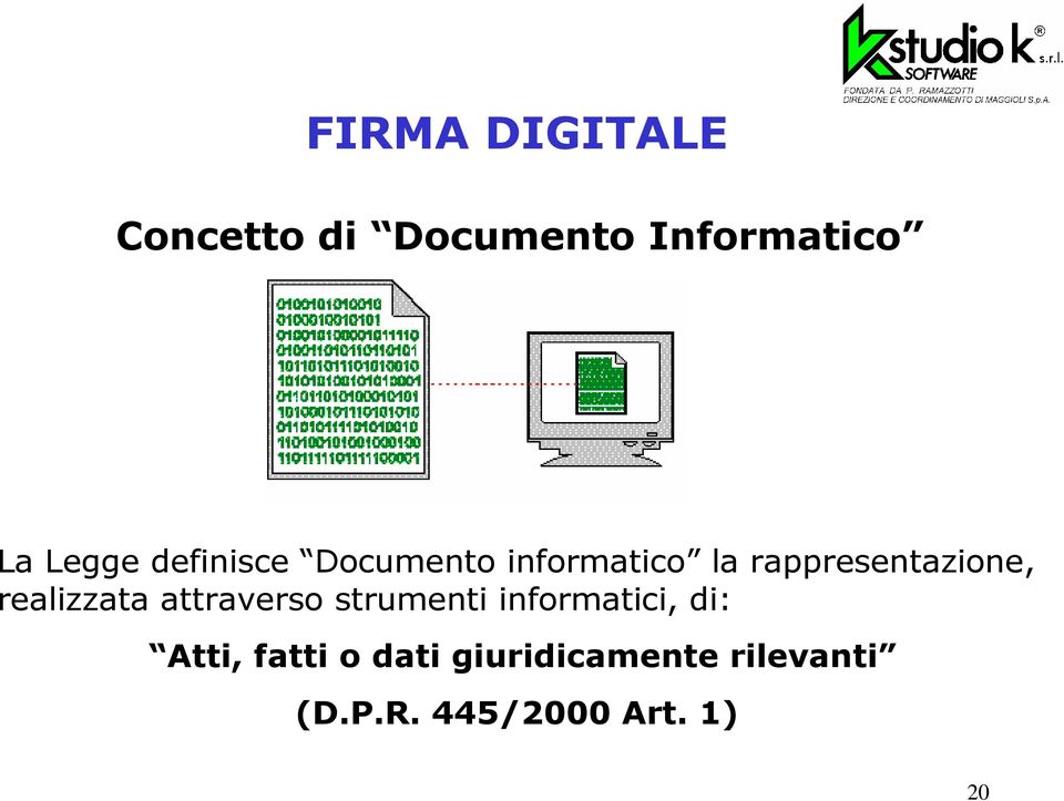 realizzata attraverso strumenti informatici, di: Atti,