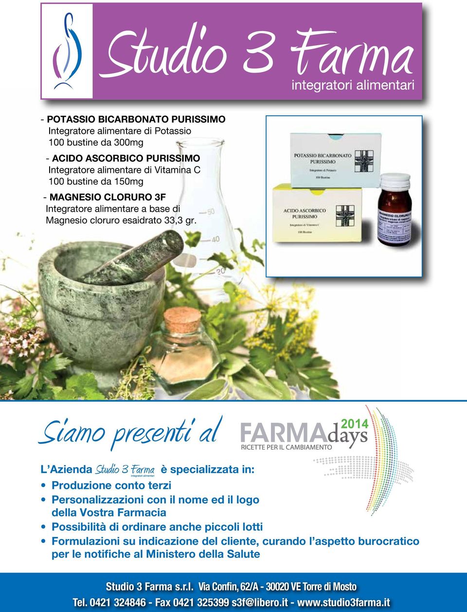 Integratore alimentare a base di Integratore alimentare base di Magnesio cloruro esaidrato 33,3 gr.