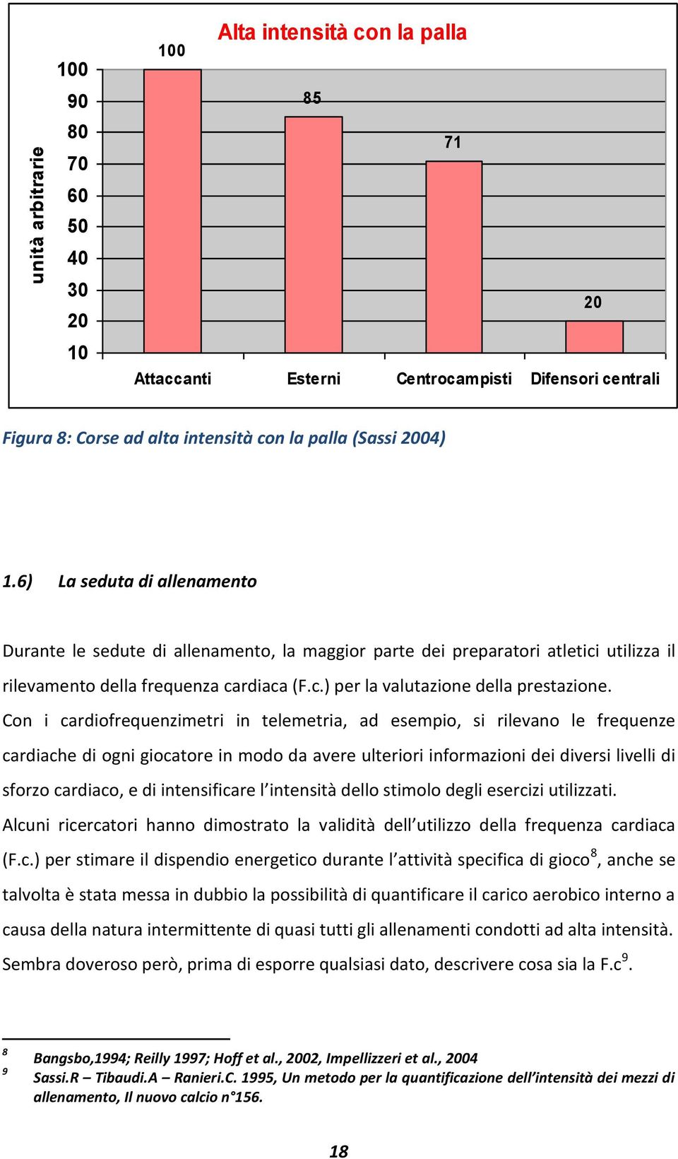 Con i cardiofrequenzimetri in telemetria, ad esempio, si rilevano le frequenze cardiache di ogni giocatore in modo da avere ulteriori informazioni dei diversi livelli di sforzo cardiaco, e di