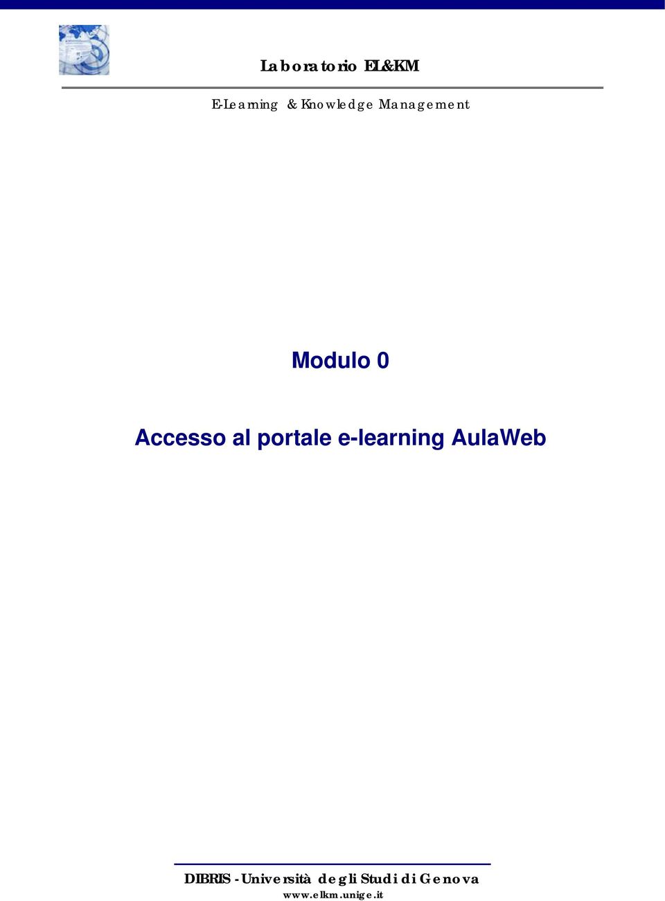 Accesso al portale e-learning
