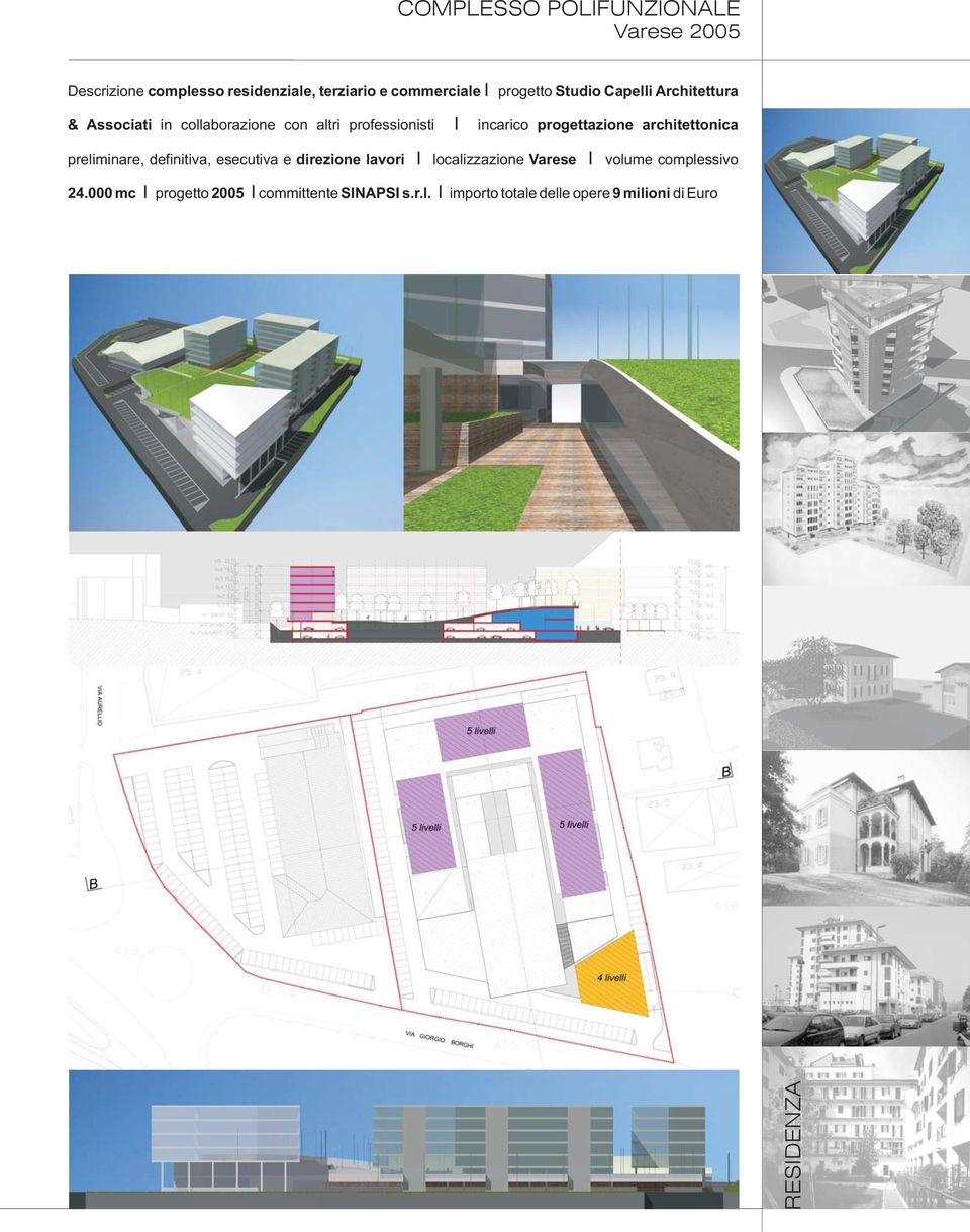 progettazione architettonica preliminare, definitiva, esecutiva e direzione lavori localizzazione Varese