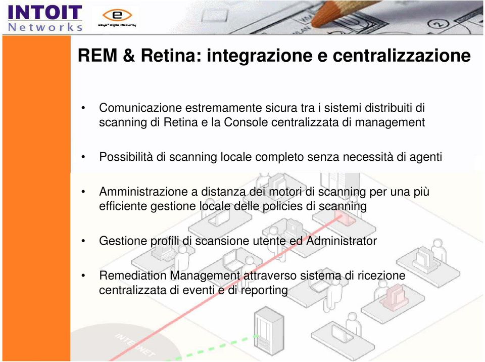 Amministrazione a distanza dei motori di scanning per una più efficiente gestione locale delle policies di scanning Gestione