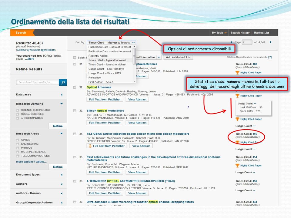 Statistica d uso: numero richieste