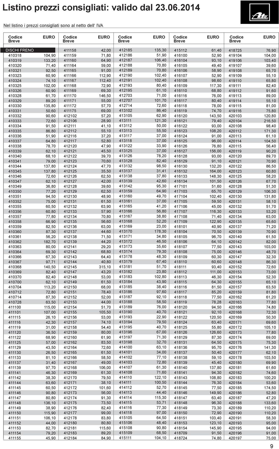 410352 75,00 410355 60,50 410356 60,80 410357 77,80 410358 66,90 410359 82,50 410360 87,30 410361 56,20 410362 182,70 410363 80,00 410364 69,30 410366 67,30 410367 97,71 410368 140,50 410369 82,40