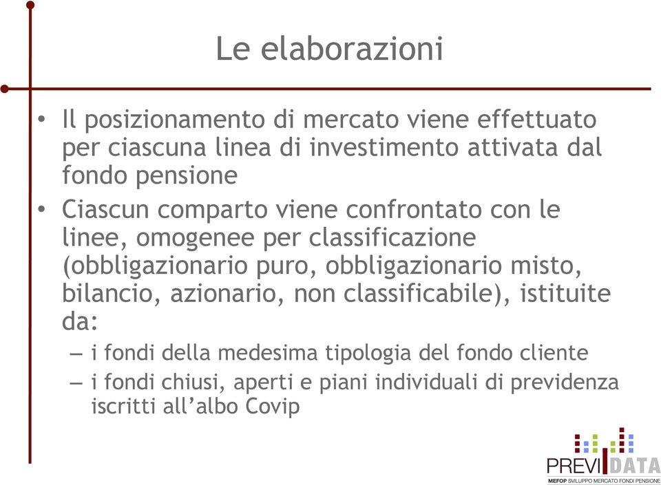 (obbligazionario puro, obbligazionario misto, bilancio, azionario, non classificabile), istituite da: i