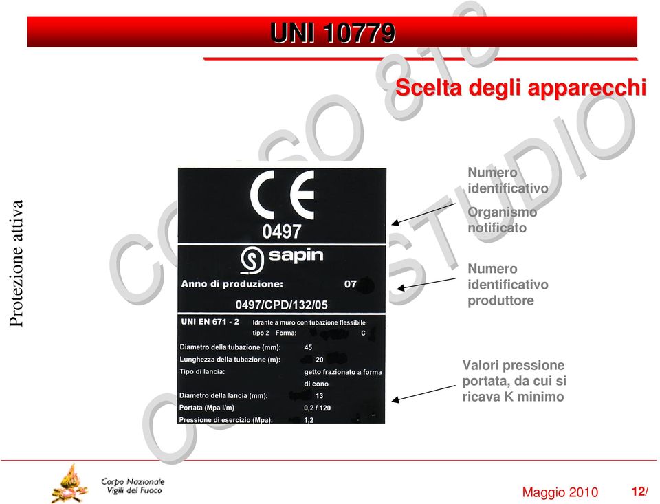 Numero identificativo produttore Valori