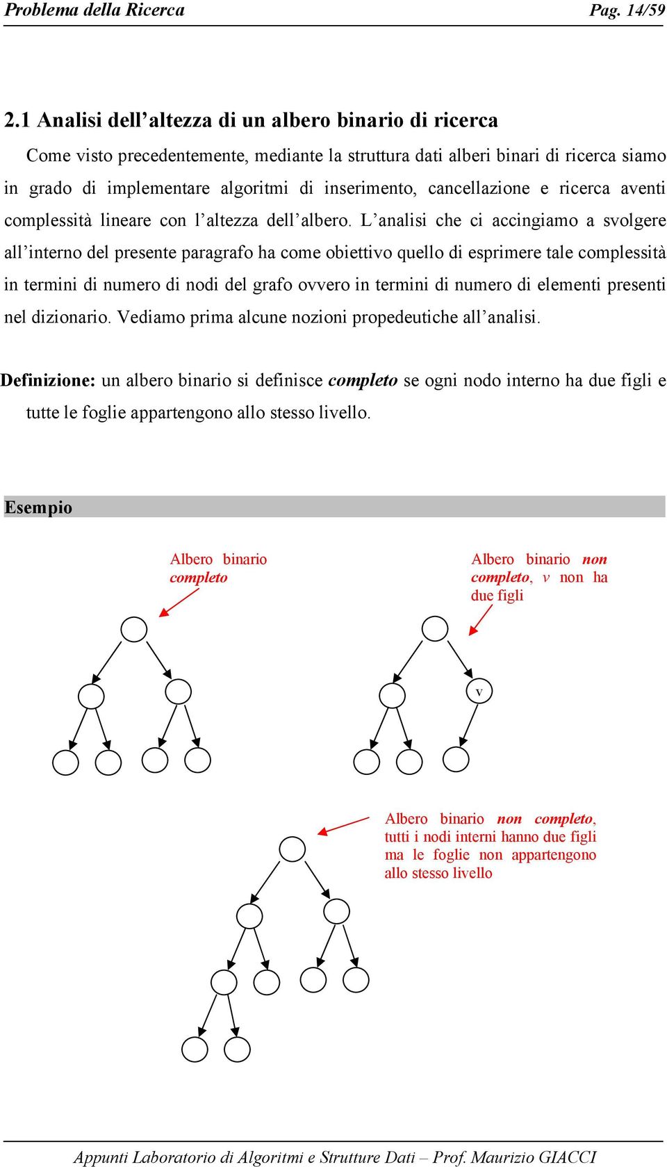 l altezza dell albero.