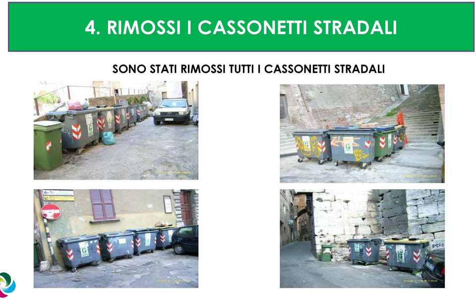 SONO STATI RIMOSSI