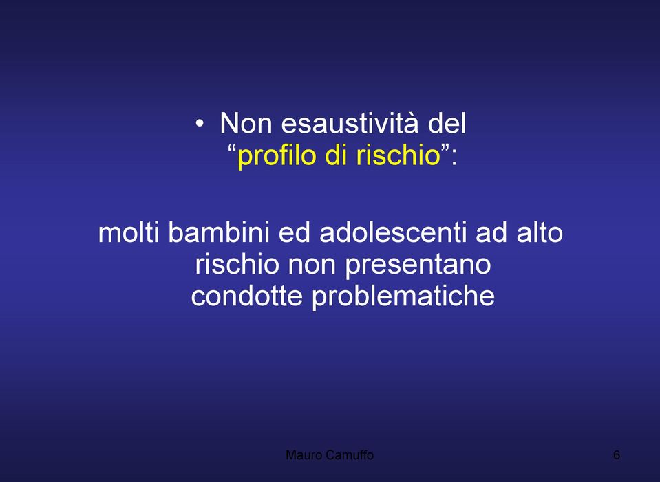 adolescenti ad alto rischio non