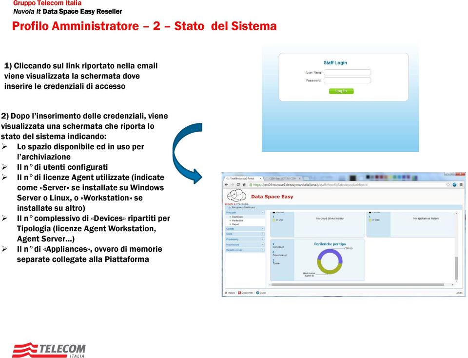 di utenti configurati Il n di licenze Agent utilizzate (indicate come «Server» se installate su Windows Server o Linux, o «Workstation» se installate su altro) Il n