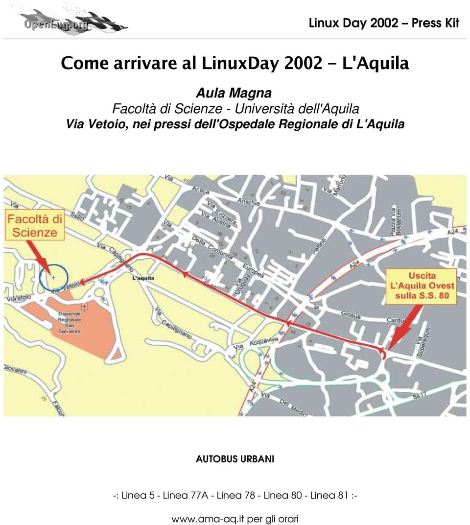 Regionale di L'Aquila AUTOBUS URBANI -: Linea 5 -