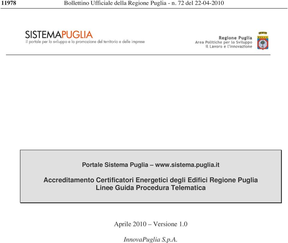 Edifici Regione Puglia Linee Guida Procedura