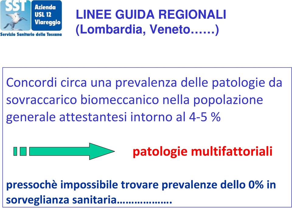 popolazione generale attestantesi intorno al 4-5 % patologie