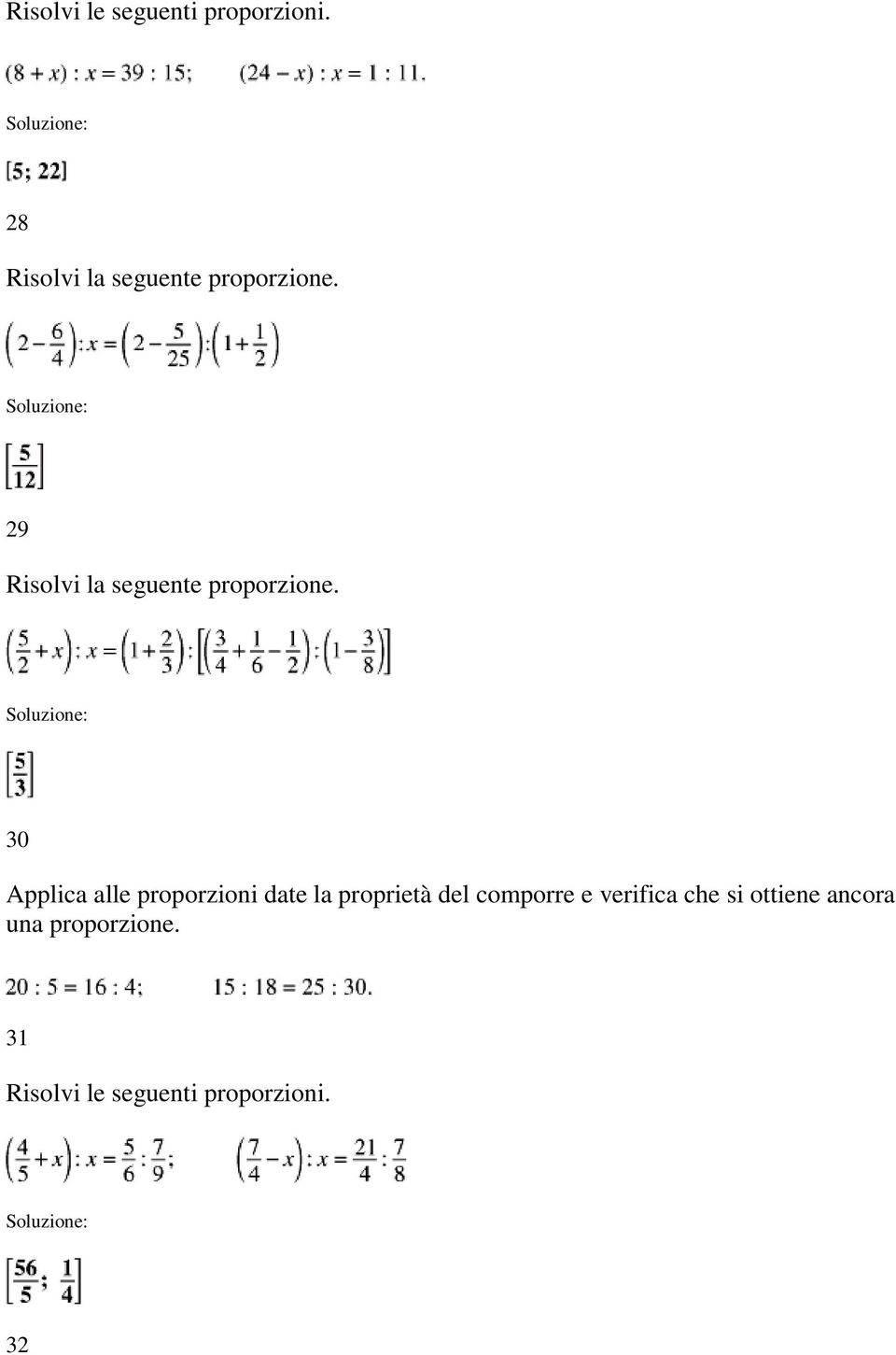 proprietà del comporre e verifica che si