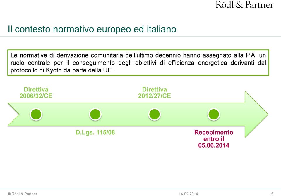 un ruolo centrale per il conseguimento degli obiettivi di efficienza energetica