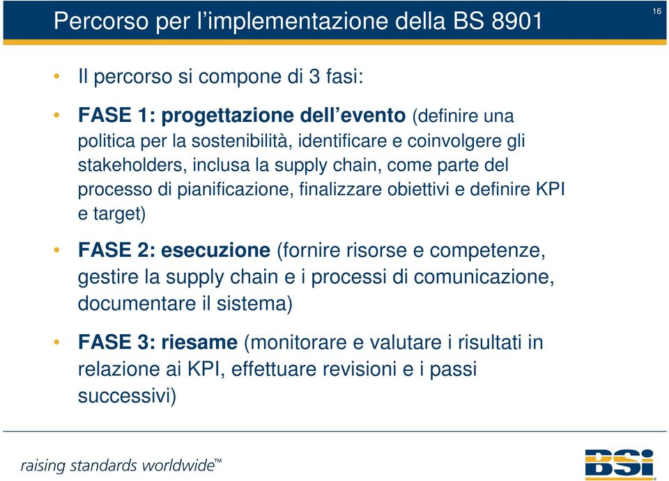 finalizzare obiettivi e definire KPI e target) FASE 2: esecuzione (fornire risorse e competenze, gestire la supply chain e i processi di