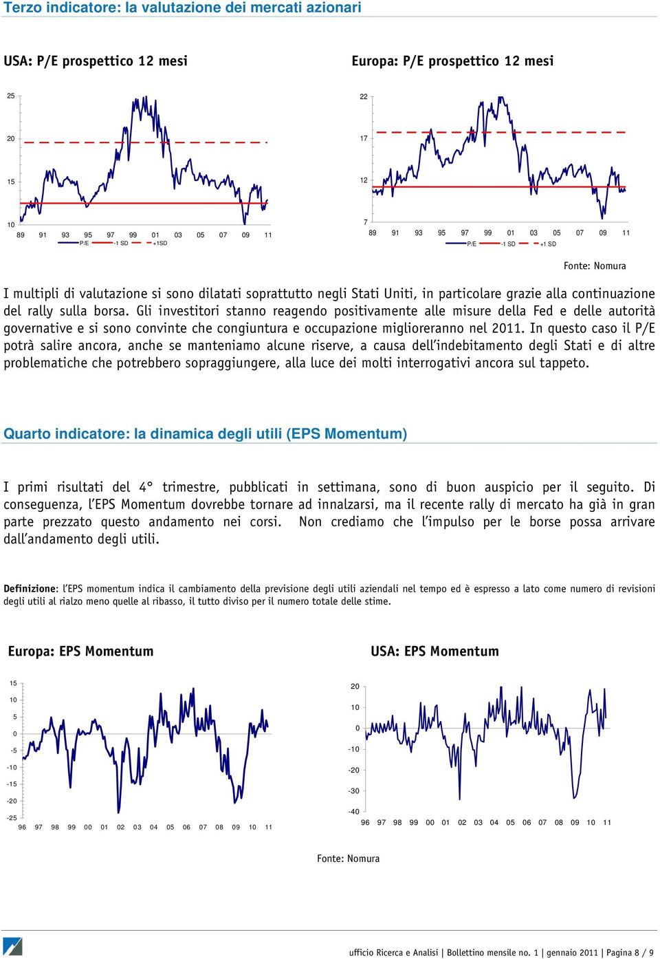 Gli investitori stanno reagendo positivamente alle misure della Fed e delle autorità governative e si sono convinte che congiuntura e occupazione miglioreranno nel 2011.