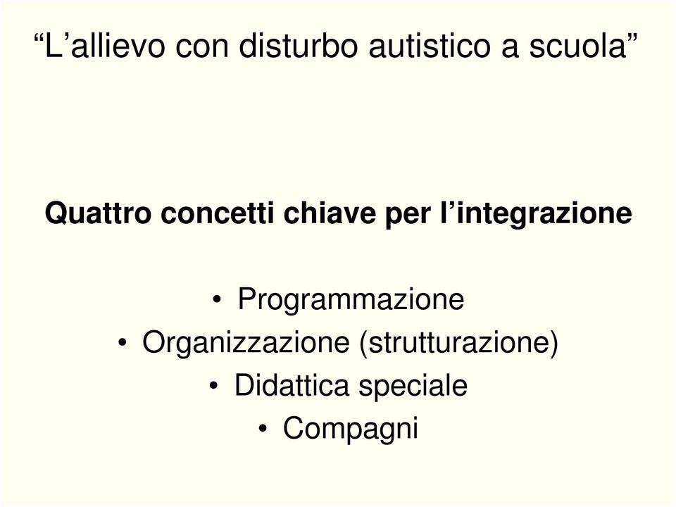 integrazione Programmazione