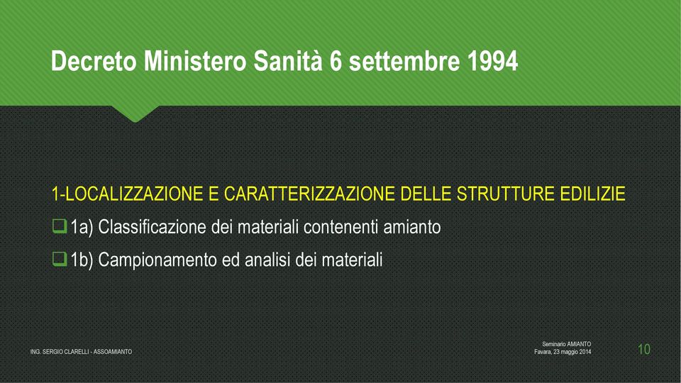 STRUTTURE EDILIZIE 1a) Classificazione dei