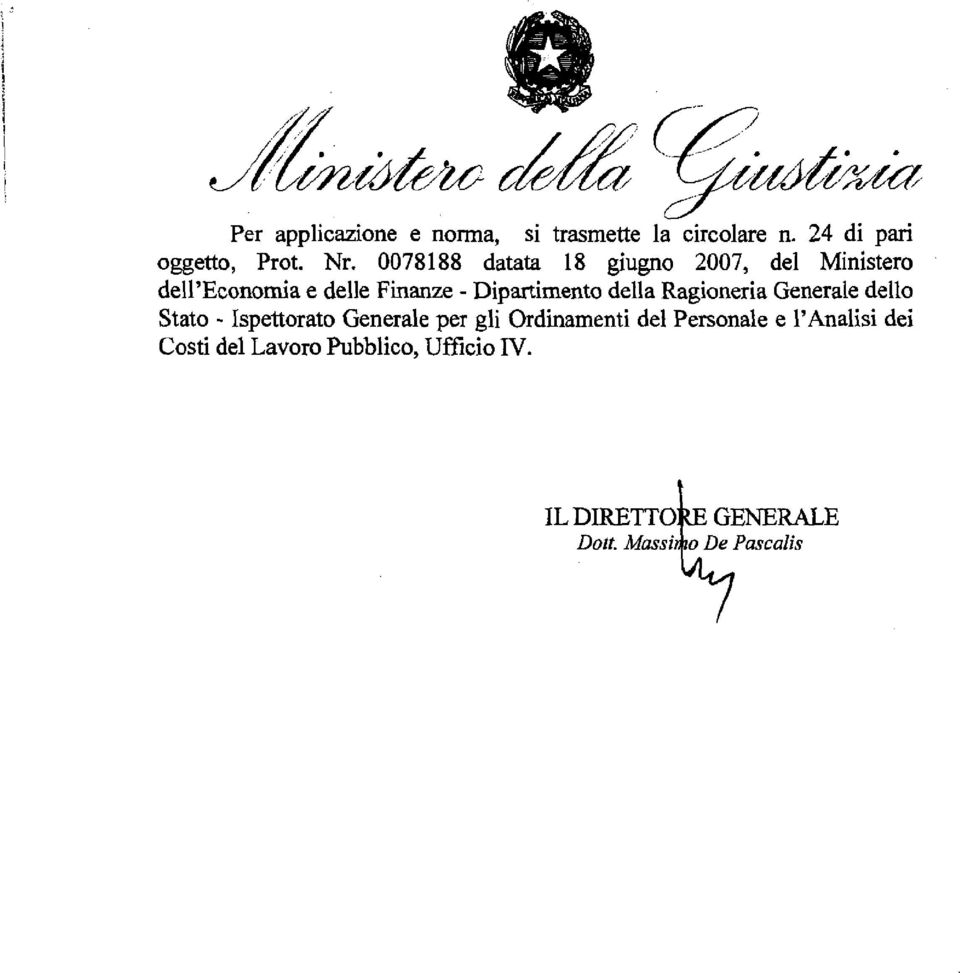 Dipartimento della Ragioneria Generale dello Stato - Ispettorato Generale per gli