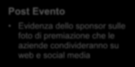 SILVER Sponsor Pre Evento Logo in evidenza su tutto il materiale di marketing dell evento (newsletter, presentazioni, agenda) Logo, breve profilo e link sul sito Great Place to Work Italia Evidenza