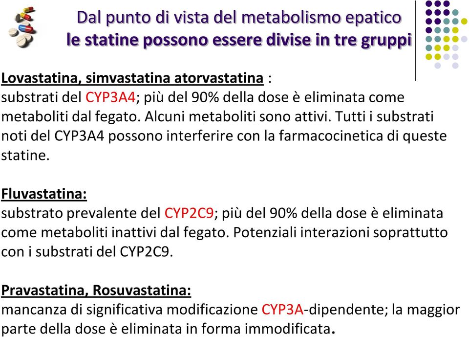 Tutti i substrati noti del CYP3A4 possono interferire con la farmacocinetica di queste statine.