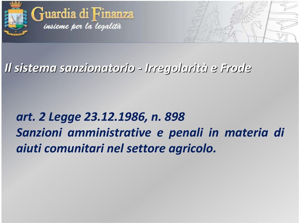 898 Sanzioni amministrative e penali in