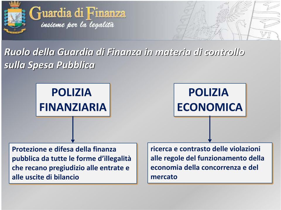 d illegalità che recano pregiudizio alle entrate e alle uscite di bilancio ricerca e