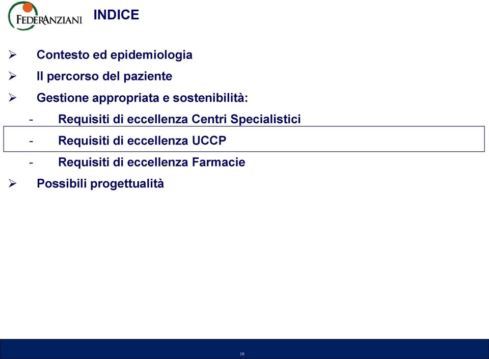 eccellenza Centri Specialistici - Requisiti di eccellenza