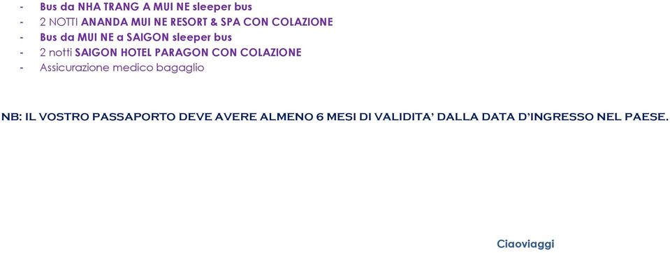 PARAGON CON COLAZIONE - Assicurazione medico bagaglio NB: IL VOSTRO