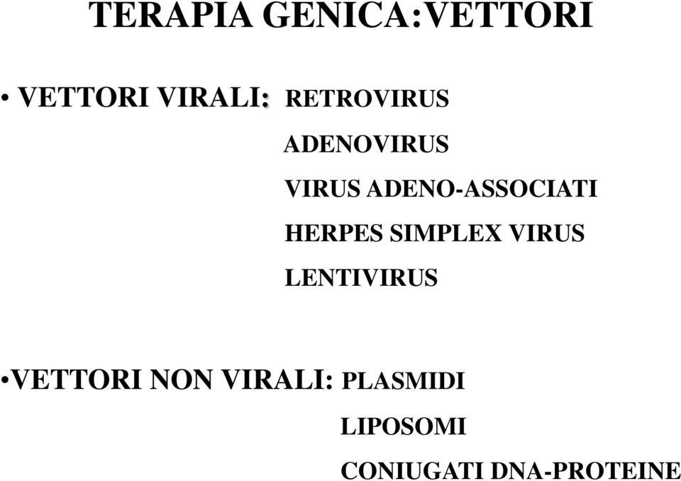 HERPES SIMPLEX VIRUS LENTIVIRUS VETTORI NON