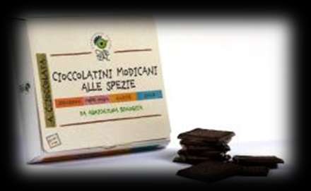 Cioccolatini modicani alle spezie in 4 gusti Codice: 583 Peso: 180 g Prezzo IVA eslusa: 9,55 Nuove