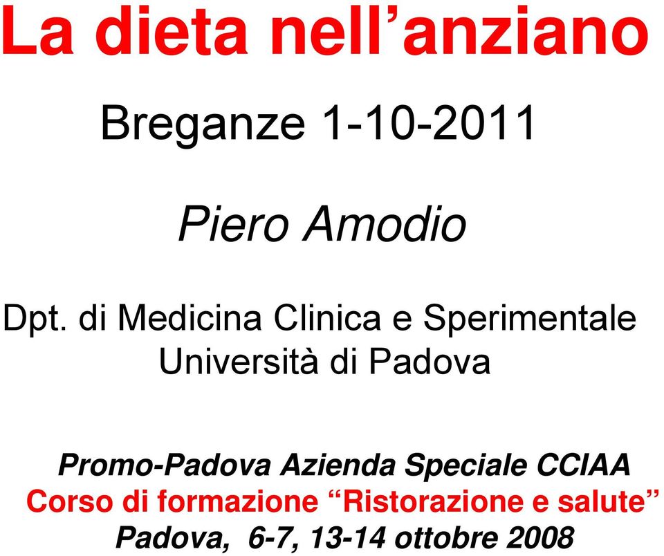 Padova Promo-Padova Azienda Speciale CCIAA Corso di